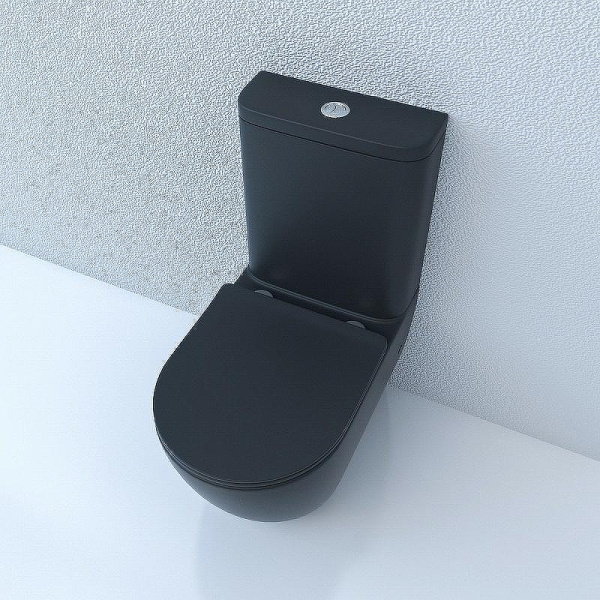 унитаз компакт esbano fortex-n esunfortbm черный матовый с бачком и сиденьем микролифт