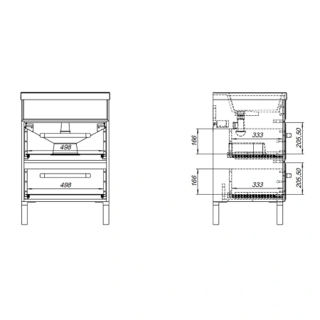 тумба под раковину aquanet лукка 60 белая, 00302396