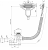 слив-перелив для ванны alcaplast a516km-80