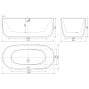 акриловая ванна sancos space 170x80 fb13 без гидромассажа