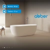ванна из искусственного камня abber stein 170x80 as9604 без гидромассажа