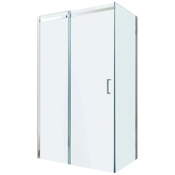 душевой уголок berges melita 120×80 061017 профиль хром, стекло прозрачное