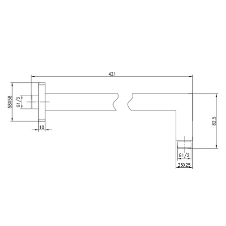 кронштейн для верхнего душа lemark lm5887c хром
