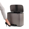 мусорное ведро brabantia pedal bin bo pedal bin 121203 23 + 11 л