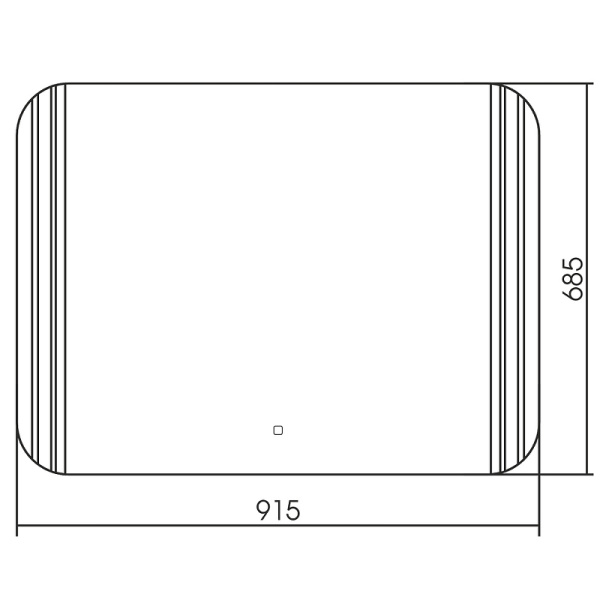 зеркало abber see ag6101s с подсветкой, сенсорный выключатель, диммер