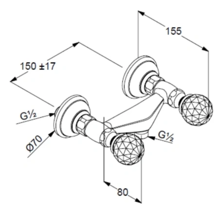 смеситель для душа kludi adlon 5161045g4