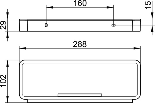 Корзинка для душа Keuco Plan 14959 010038 хром \ сетло-серый