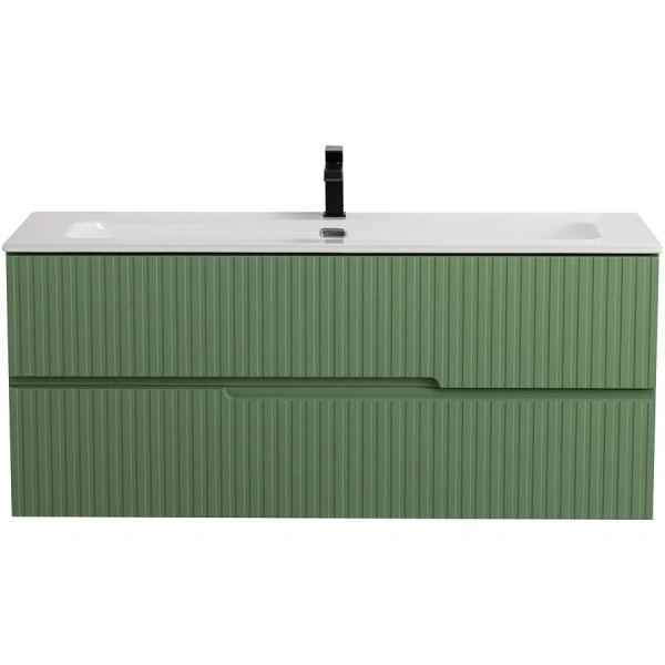 тумба под раковину cezares duet-n 120 duet-n-1200-2c-so-ps-p подвесная фисташковый софт