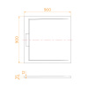 душевой поддон из искусственного камня rgw stl-w 90×90 16211099-01 белый