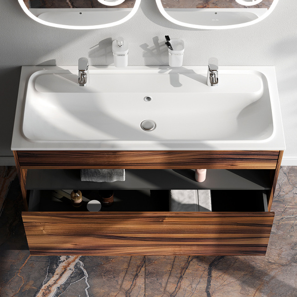 тумба под раковину am.pm func 120 m8ffux1201of подвесная дуб крафт