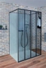 душевая стенка jacob delafon nouvelle vague 30 e94wi30-b1 профиль черный, стекло прозрачное