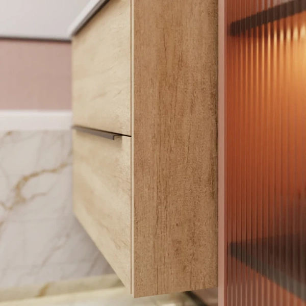 тумба под раковину la fenice tesoro fnc-01-tes-dnn-100-2 98,8 см, подвесная, дуб небраска