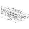 душевой лоток ravak 10° ozw 105 x01635 с решеткой, хром