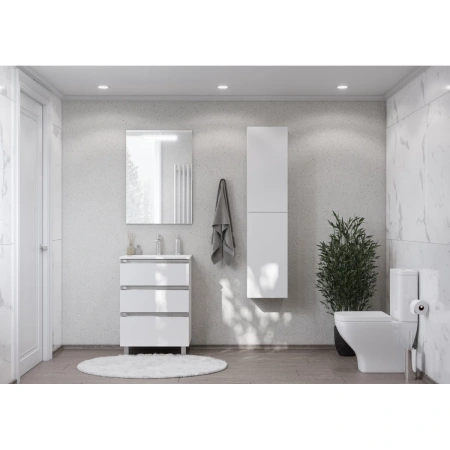 пенал roca the gap a857427806 подвесной l/r, белый глянец