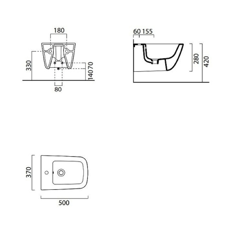 биде gsi sand 50 9064111, цвет белый