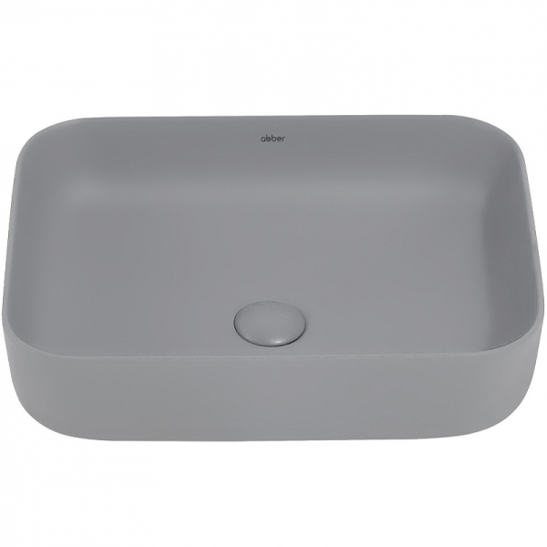 раковина 50x39 см abber rechteck ac2202mg, цвет серый матовый