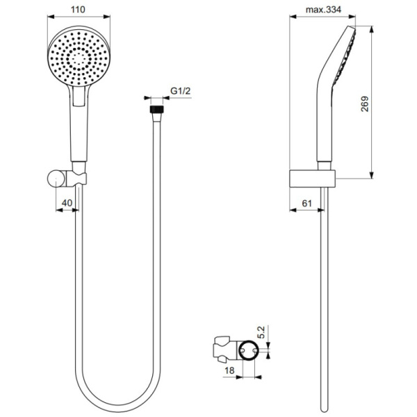 душевой набор ideal standard idealrain evo round l3 b2239aa