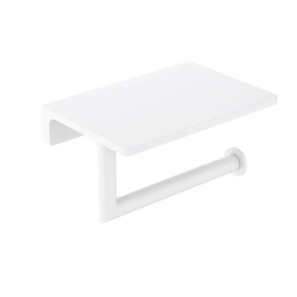 Держатель туалетной бумаги Timo Saona 13043/16 с полкой для телефона, матовый белый