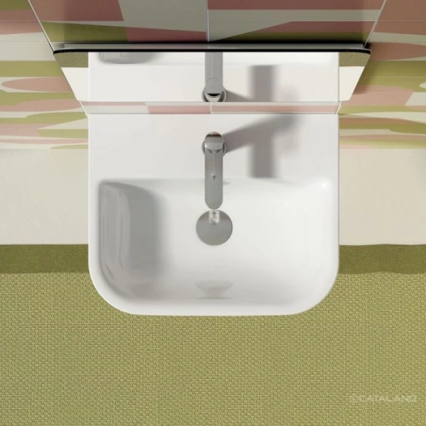 раковина catalano italy 0720501001 50x40 см, подвесная, белый глянец