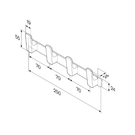 вешалка для полотенец am.pm func a8f35900 хром