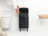 мусорное ведро brabantia bo hi 227141 7 л, матовое черное