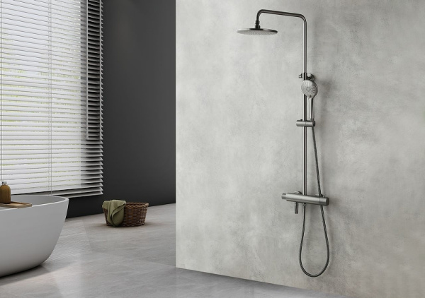 душевая система lemark bronx lm3772gm графит