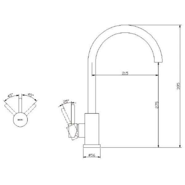 смеситель для кухни omnires y y1250in