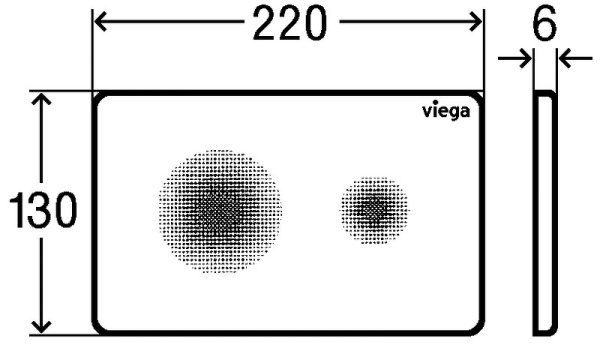 клавиша смыва viega prevista visign for style 25 8615.1 774356 альпийский белый
