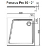 душевой поддон из искусственного камня ravak 10° perseus pro 80×80 xa054401010 белый