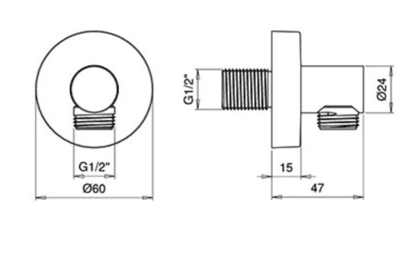 держатель ручного almar round e095005.cr цвет хром