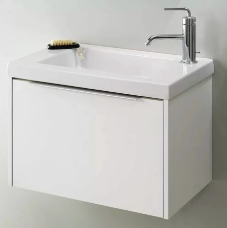 тумба под раковину jacob delafon xs 60 eb466-j5 подвесная, белая глянцевая