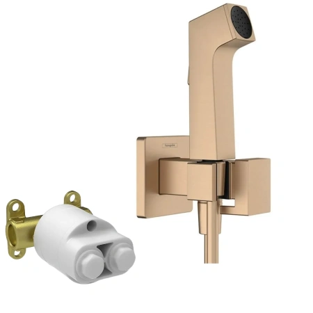 Гигиенический душ Hansgrohe Bidette 29233140S со смесителем, со скрытой частью, бронза