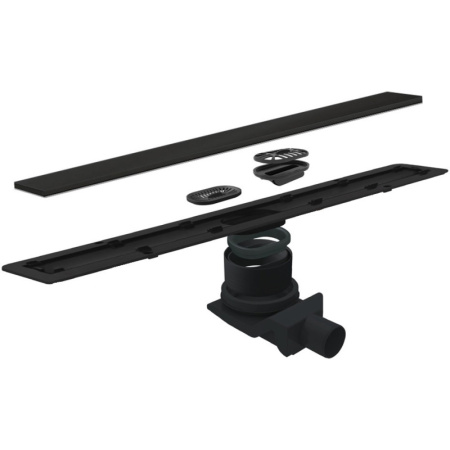 душевой трап 750 мм bettoserb frameless black matte line 13701321 2 в 1 с основой под плитку