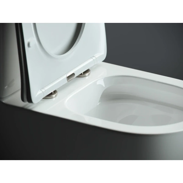чаша напольного унитаза ceramicanova mia cn1801-b безободковый, с сиденьем микролифт, белая