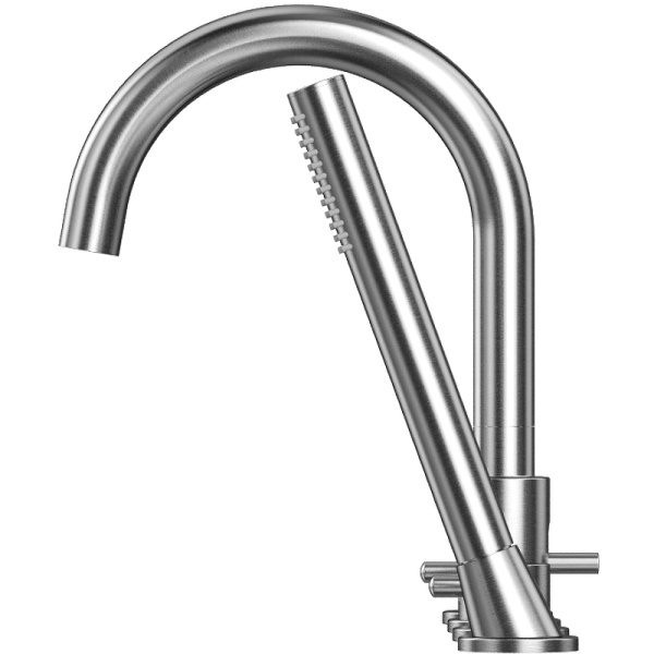 смеситель на борт ванны whitecross y brushed nickel y1232nib брашированный никель