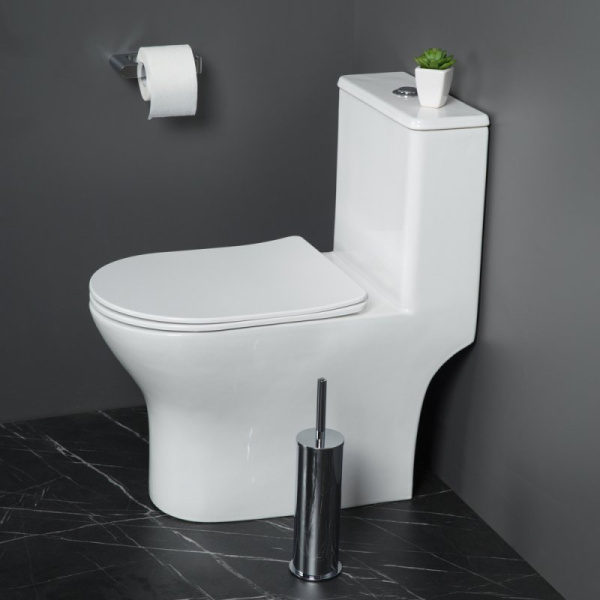 унитаз-моноблок belbagno lounge bb8618cpr-mn/sc безободковый с сиденьем