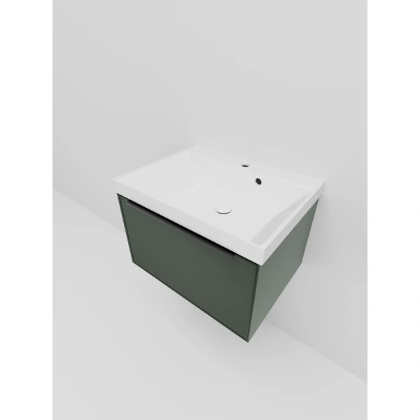 тумба под раковину la fenice simpla fnc-01-sim-g-60 60 см, подвесная, серо-зеленый матовый