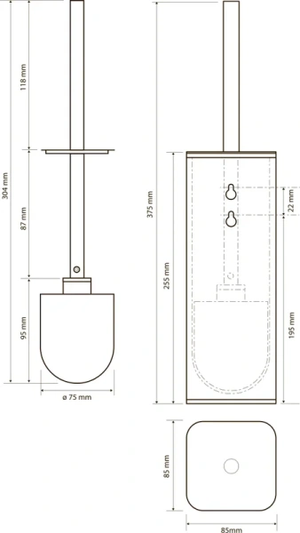 Ёршик для унитаза Bemeta Solo 139113162 хром
