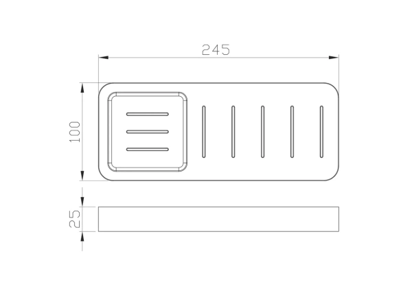 Мыльница Wonzon & Woghand Lotte WW-8332 хром, с полкой