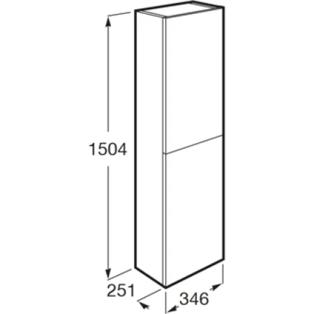 пенал roca the gap a857427806 подвесной l/r, белый глянец