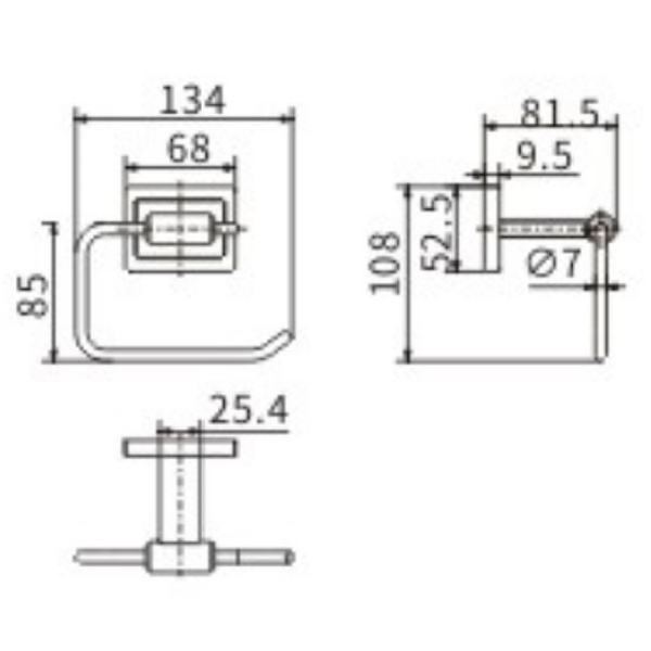 Держатель туалетной бумаги CeramaLux Gamma 12307A Хром Держатель туалетной бумаги CeramaLux Gamma 12307A Хром