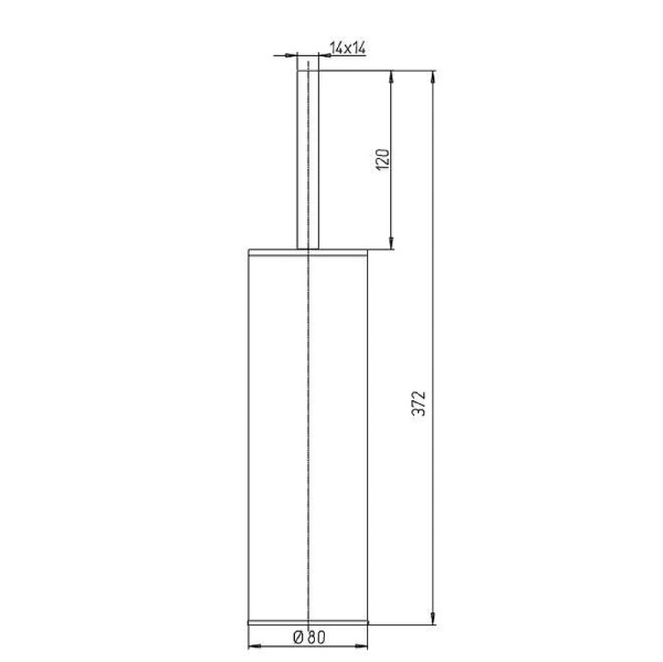 Ёршик для унитаза Paini Dax-R 84CR061 хром