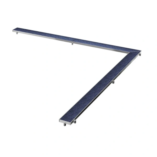 основа для плитки tece tecedrainline "plate" 610970: угловая 90°, нержавеющая сталь, 90x90 см, глянец