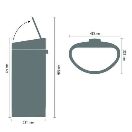 ведро для мусора brabantia touch bin new 114922
