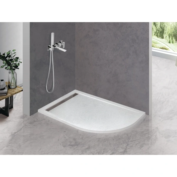 душевой поддон из искусственного камня cezares tray as 120x80 l tray-as-rh-120/80-30-w-l белый