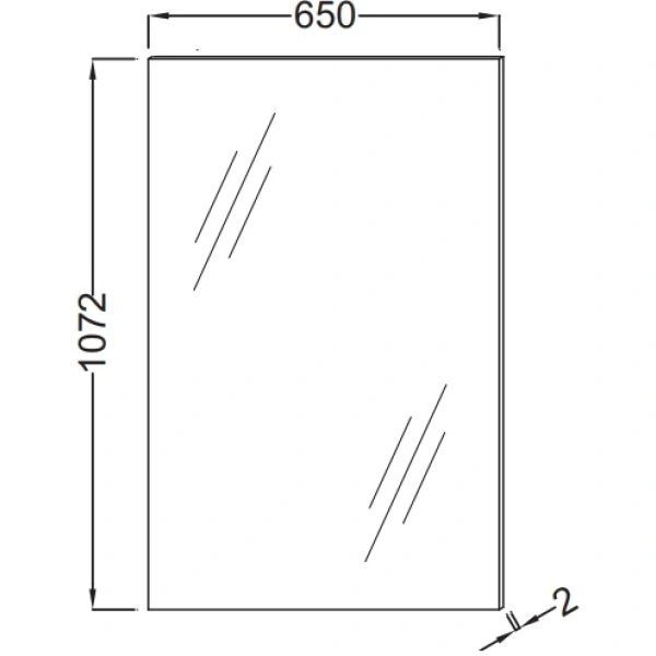 зеркало 65x107,2 см jacob delafon odeon uo eb1246-nf
