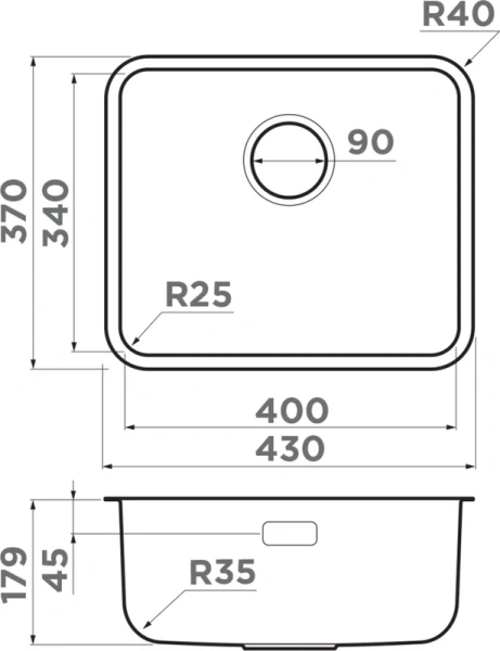 мойка кухонная omoikiri omi 43-u/i ultra mini-lg светлое золото