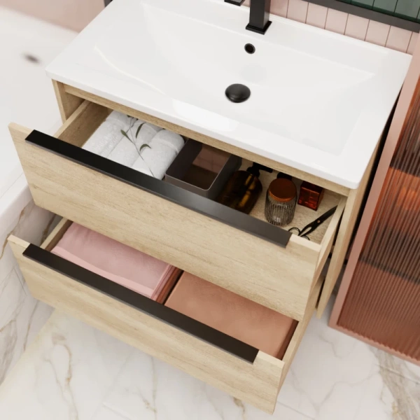 тумба под раковину la fenice tesoro fnc-01-tes-dnn-100-2 98,8 см, подвесная, дуб небраска