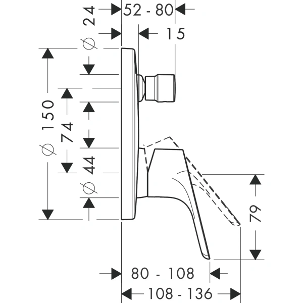смеситель для ванны hansgrohe focus 31946000