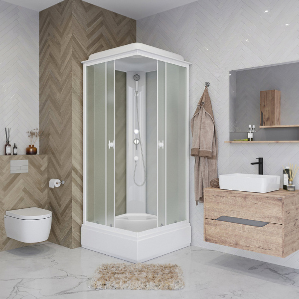 душевая кабина niagara promo 90x90 p90/26q/mt без гидромассажа